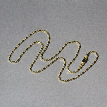 Load image into Gallery viewer, 14k Yellow Gold Diamond-Cut Alternating Bead Chain 1.5mm
