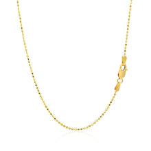 将图片加载到图库查看器，14k Yellow Gold Diamond-Cut Bead Chain 1.2mm
