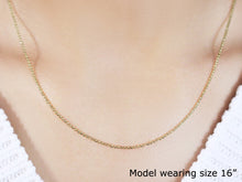 将图片加载到图库查看器，14k Yellow Gold Diamond-Cut Bead Chain 1.2mm

