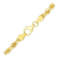 将图片加载到图库查看器，5.0mm 10k Yellow Gold Solid Diamond Cut Rope Chain
