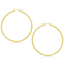 Load image into Gallery viewer, 14k Yellow Gold Polished Hoop Earrings (55 mm)
