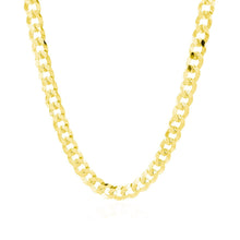 将图片加载到图库查看器，5.7mm 14k Yellow Gold Solid Curb Chain
