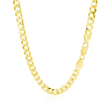 将图片加载到图库查看器，5.7mm 14k Yellow Gold Solid Curb Chain
