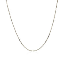 将图片加载到图库查看器，10k White Gold Adjustable Cable Chain 0.9mm
