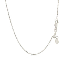 将图片加载到图库查看器，10k White Gold Adjustable Cable Chain 0.9mm
