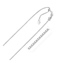 将图片加载到图库查看器，14k White Gold Adjustable Box Chain 0.85mm
