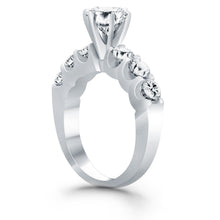 将图片加载到图库查看器，14k White Gold Shared Prong Diamond Engagement Ring

