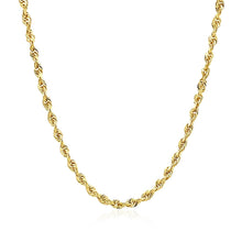Load image into Gallery viewer, 2.75mm 14k Yellow Gold Solid Diamond Cut Rope Chain
