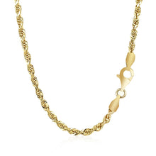 Load image into Gallery viewer, 2.75mm 14k Yellow Gold Solid Diamond Cut Rope Chain
