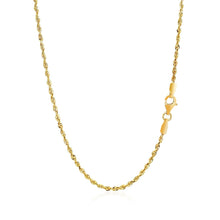 Load image into Gallery viewer, 2.0mm 14k Yellow Gold Solid Diamond Cut Rope Chain
