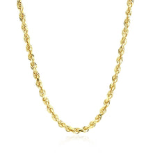 将图片加载到图库查看器，3.5mm 10k Yellow Gold Solid Diamond Cut Rope Chain
