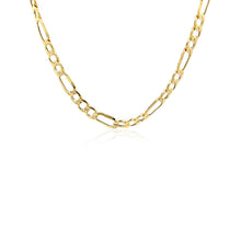 Load image into Gallery viewer, 4.6mm 10k Yellow Gold Lite Figaro Chain
