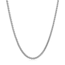将图片加载到图库查看器，2.1mm 14k White Gold Round Wheat Chain

