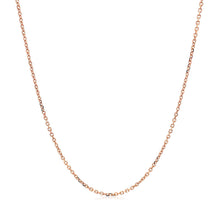 将图片加载到图库查看器，14k Rose Gold Diamond Cut Cable Link Chain 1.1mm

