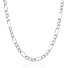 将图片加载到图库查看器，6.0mm 14k White Gold Solid Figaro Chain
