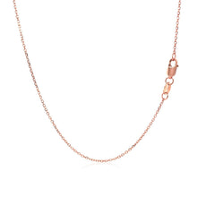 Load image into Gallery viewer, Diamond Cut Cable Link Chain in 14k Rose Gold (0.8 mm)
