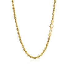 Load image into Gallery viewer, 3.0mm 14k Yellow Gold Solid Diamond Cut Rope Chain
