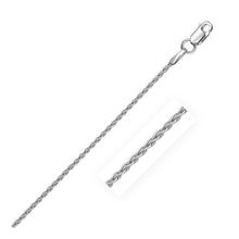 Load image into Gallery viewer, Sterling Silver Rhodium Plated Wheat Chain 1.3mm
