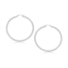 Load image into Gallery viewer, 14k White Gold Polished Hoop Earrings (30 mm)
