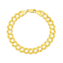 Load image into Gallery viewer, 14k Yellow Gold Solid Curb Bracelet 10.0mm
