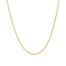 Load image into Gallery viewer, 14k Yellow Gold Diamond Cut Round Wheat Chain 1.0mm
