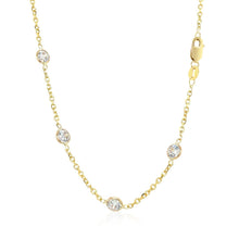 将图片加载到图库查看器，14k Yellow Gold CZ By the Yard Long Links
