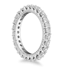 将图片加载到图库查看器，14k White Gold Common Prong Round Diamond Eternity Ring
