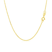 Load image into Gallery viewer, 14k Yellow Gold Diamond-Cut Bead Chain 1.0mm
