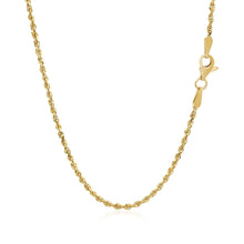Load image into Gallery viewer, 2.0mm 10k Yellow Gold Solid Diamond Cut Rope Chain
