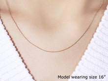 将图片加载到图库查看器，14k Yellow Gold Cable Link Chain 0.5mm
