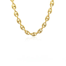 Load image into Gallery viewer, 6.9mm 14k Yellow Gold Puffed Mariner Link Chain
