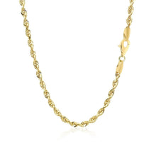 将图片加载到图库查看器，3.0mm 10k Yellow Gold Solid Diamond Cut Rope Chain
