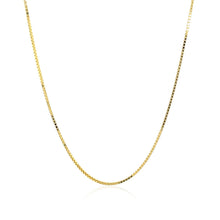 将图片加载到图库查看器，18k Yellow Gold Box Chain 0.8mm
