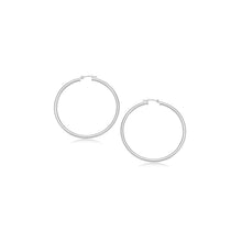 Load image into Gallery viewer, 14k White Gold Polished Hoop Earrings (15 mm)
