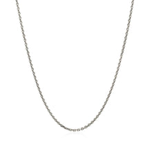 将图片加载到图库查看器，Sterling Silver Rhodium Plated Cable Chain 1.4mm

