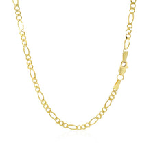 将图片加载到图库查看器，2.8mm 14k Yellow Gold Solid Figaro Chain
