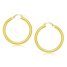 Load image into Gallery viewer, 14k Yellow Gold Polished Hoop Earrings (40 mm)
