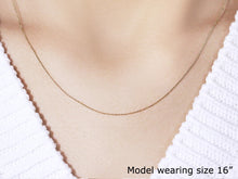 Load image into Gallery viewer, 10k Yellow Gold Cable Link Chain (0.50 mm)
