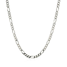 将图片加载到图库查看器，2.6mm 14k White Gold Solid Figaro Chain
