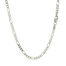 将图片加载到图库查看器，2.6mm 14k White Gold Solid Figaro Chain
