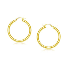Load image into Gallery viewer, 14k Yellow Gold Polished Hoop Earrings (25 mm)
