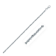 Load image into Gallery viewer, Rhodium Plated 2.2mm Sterling Silver Sparkle Style Chain
