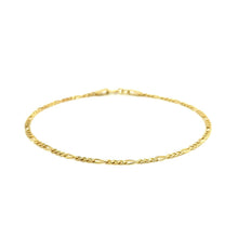 Load image into Gallery viewer, 14k Yellow Gold Figaro Bracelet 1.5mm
