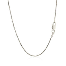 Load image into Gallery viewer, Sterling Silver Rhodium Plated Box Chain 1.1mm
