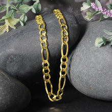 将图片加载到图库查看器，10K Yellow Gold Solid Figaro Chain (5.30 mm)

