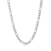 Load image into Gallery viewer, 3.8mm 14k White Gold Solid Figaro Chain

