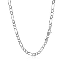 Load image into Gallery viewer, 3.8mm 14k White Gold Solid Figaro Chain
