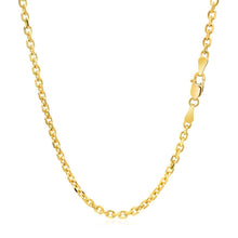 Load image into Gallery viewer, 2.6mm 14k Yellow Gold Diamond Cut Cable Link Chain
