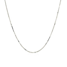 将图片加载到图库查看器，14k White Gold Adjustable Box Chain 0.7mm

