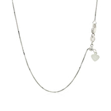 将图片加载到图库查看器，14k White Gold Adjustable Box Chain 0.7mm
